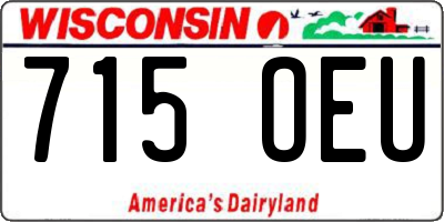 WI license plate 715OEU