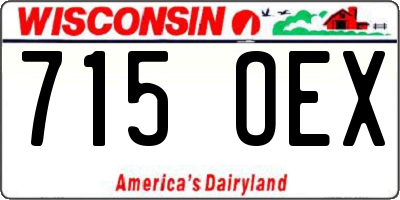 WI license plate 715OEX