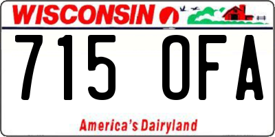 WI license plate 715OFA