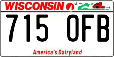 WI license plate 715OFB