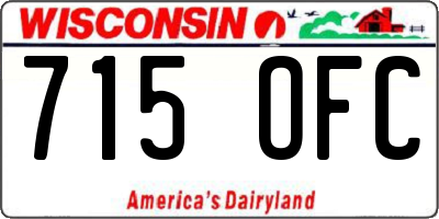WI license plate 715OFC