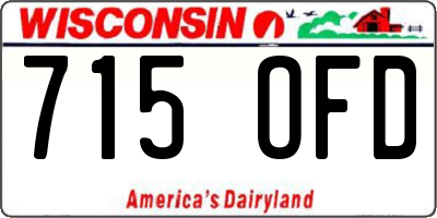 WI license plate 715OFD