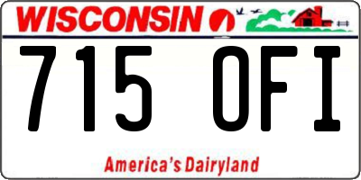 WI license plate 715OFI