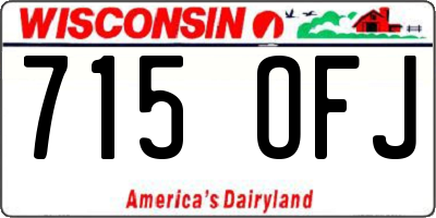 WI license plate 715OFJ