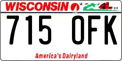 WI license plate 715OFK