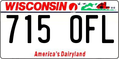 WI license plate 715OFL