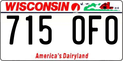 WI license plate 715OFO