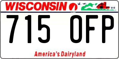 WI license plate 715OFP