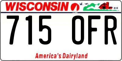 WI license plate 715OFR