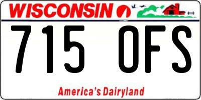 WI license plate 715OFS