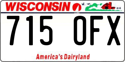 WI license plate 715OFX