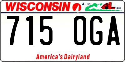 WI license plate 715OGA