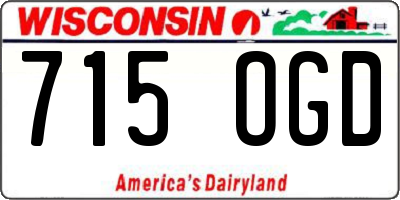 WI license plate 715OGD