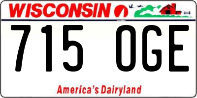 WI license plate 715OGE