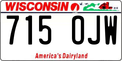 WI license plate 715OJW