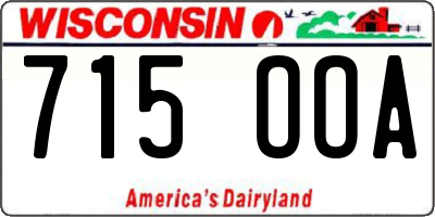 WI license plate 715OOA