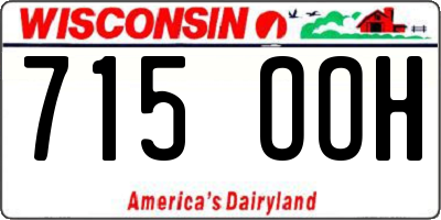 WI license plate 715OOH
