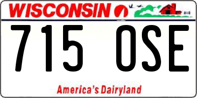 WI license plate 715OSE