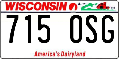 WI license plate 715OSG