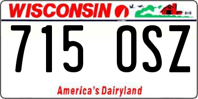 WI license plate 715OSZ
