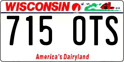 WI license plate 715OTS