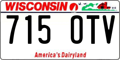 WI license plate 715OTV