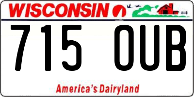 WI license plate 715OUB
