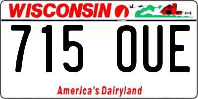 WI license plate 715OUE