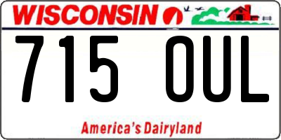 WI license plate 715OUL