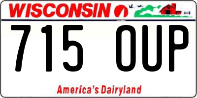 WI license plate 715OUP