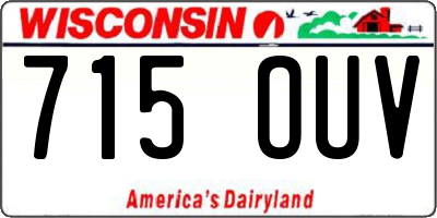 WI license plate 715OUV