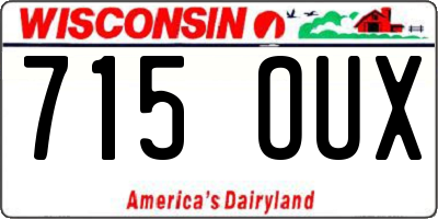 WI license plate 715OUX