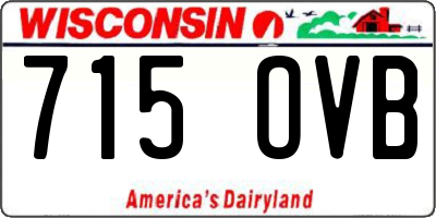 WI license plate 715OVB