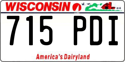 WI license plate 715PDI
