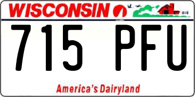 WI license plate 715PFU