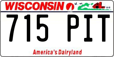 WI license plate 715PIT