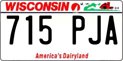 WI license plate 715PJA