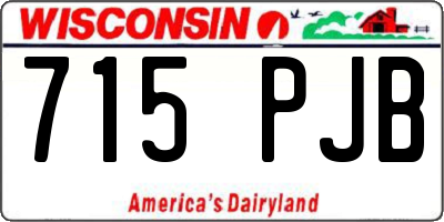 WI license plate 715PJB