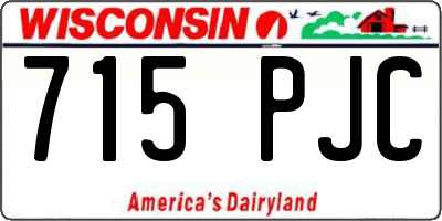 WI license plate 715PJC