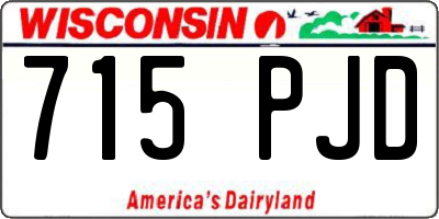 WI license plate 715PJD