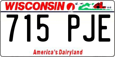 WI license plate 715PJE