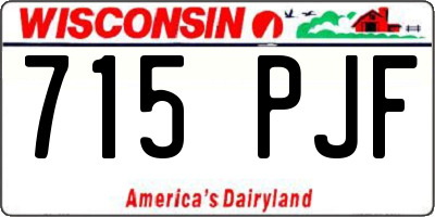 WI license plate 715PJF
