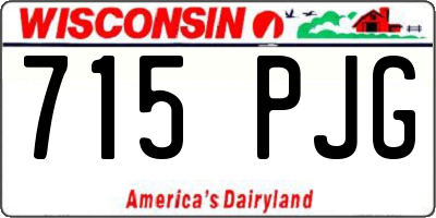 WI license plate 715PJG