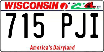 WI license plate 715PJI