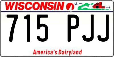 WI license plate 715PJJ