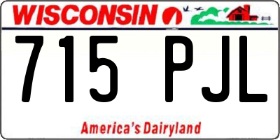WI license plate 715PJL