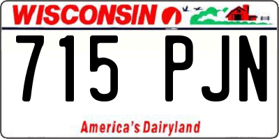 WI license plate 715PJN