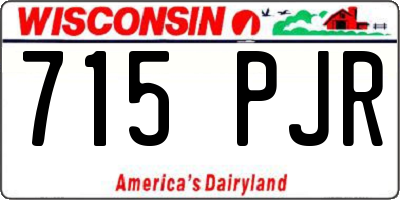 WI license plate 715PJR