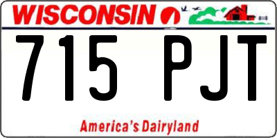 WI license plate 715PJT