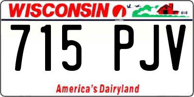 WI license plate 715PJV